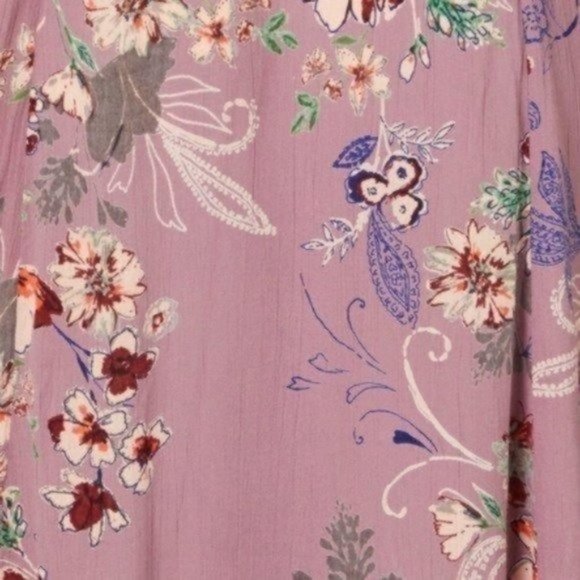 Floral Lavender Purple Long Sleeve Maxi Dress - Picture 2 of 4